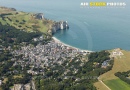 Vue aérienne d'Etretat  Seine maritime 76