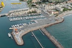 Barcarès marina seen from the sky in Languedoc-Roussillon