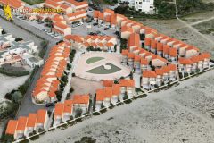 Beach house in Port Barcarès seen from the sky in Languedoc-Roussillon