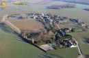 Favière village seen from the sky in Eure-et Loir department
