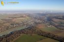 Municipality of Vert seen fron the sky in Yvelines department, France