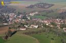 Aerial view of Chaussy en vexin, in Ile-de-France region