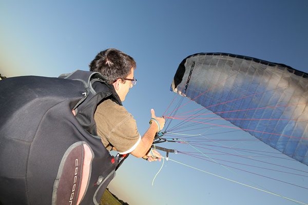 Gomflage voile parapente