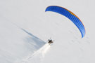 Vol paramoteur sous la neige