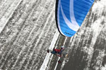 vol en chariot paramoteur  biplace sous la neige