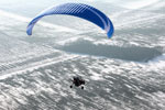 vol en chariot paramoteur  biplace sous la neige