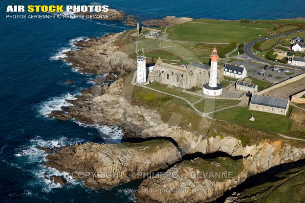 Phare de la Pointe de St-Mathieu vue du ciel