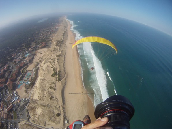 Vue aérienne des Landes en Gopro