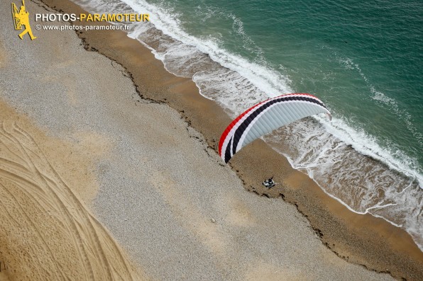 Photo aérienne paramoteur à Bretignolles-sur-Mer (85470) , département de la Vendée; région Pays de la Loire, France. Prise de vue 26 avril 2016