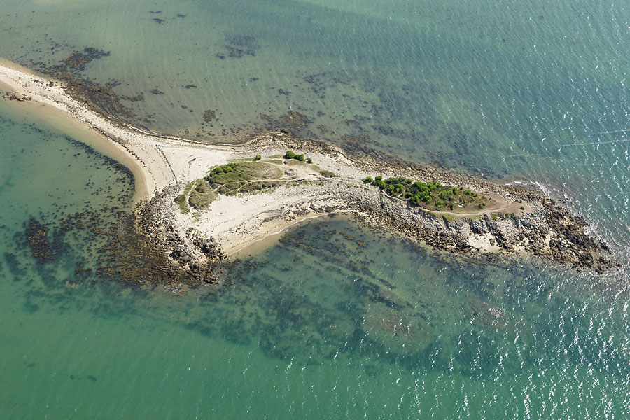 vue aerienne de l'île de Stuhan -  Carnac - la Trinité-sur-Mer