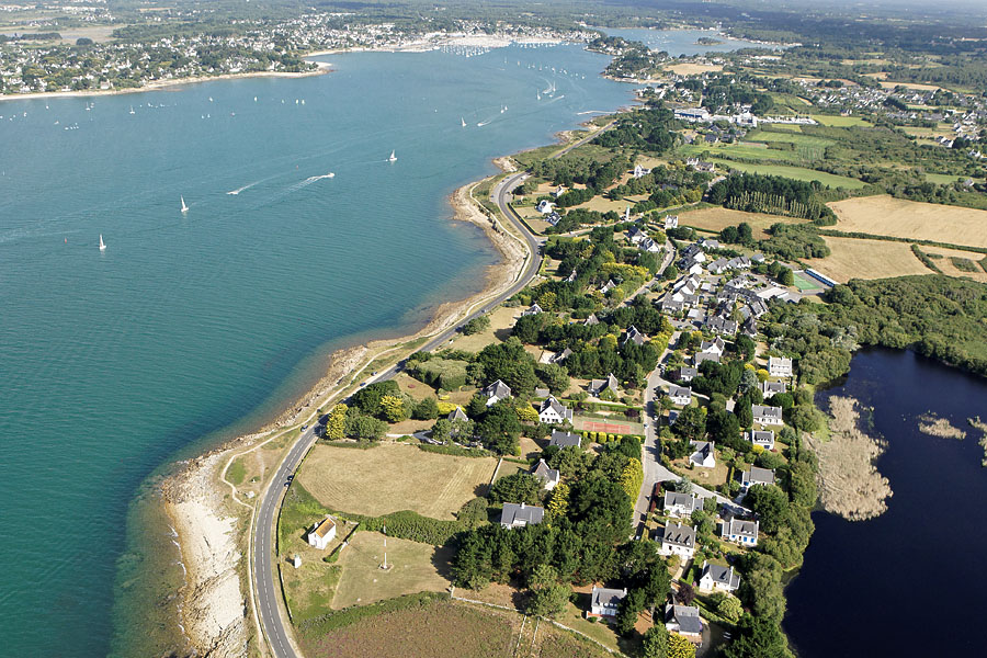 vue aerienne de Kernevest - St Philibert - Golfe du Morbihan (56)