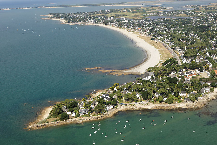 Carnac, la pointe de Churchill, plage de Beaumer  - Golfe du Morbihan (56)