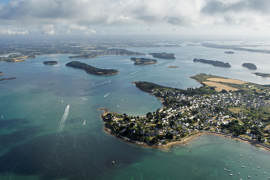 vue aerienne de Port Navalo, Golfe du Morbihan (56)