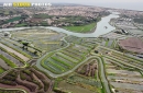 Marais salants de la Vie vue du ciel