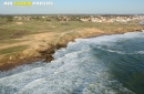 La houle à Brétignolles-sur-Mer vue du ciel