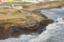 La houle au spot de la  Sauzaie,  Brétignolles-sur-Mer vue du ciel