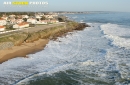 La houle au spot de la  Sauzaie,  Brétignolles-sur-Mer vue du ciel