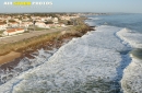 La houle au spot de la  Sauzaie,  Brétignolles-sur-Mer vue du ciel