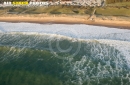 houle et surf à Brétignolles-sur-Mer vue du ciel