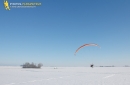 Paramoteur sous la neige