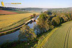 Photographie aérienne de l'ecluse de Ravereaux , commune de Merry-sur-Yonne 89