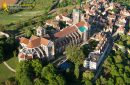 Basilique de Vézelay vue du ciel, departement de l'Yonne en Bourgogne-France-comté