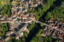 Arcy-sur-Cure vue du ciel, departement de l'Yonne en Bourgogne