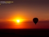 Coucher de soleil montgolfière