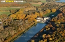 Château du marais vue du ciel en Automne