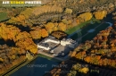 Château du marais vue du ciel en Automne