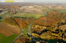 Rond point Bruyères-le-Châtel vue du ciel en Automne