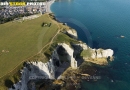 Vue aérienne d'Etretat  Seine maritime 76