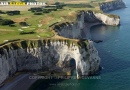 Vue aérienne falaise d'Aval d'Etretat  Seine maritime