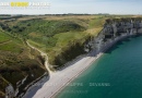 Vue aérienne plage la Valleuse d'Antifer Seine maritime 76