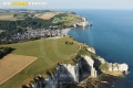 Vue aérienne d'Etretat  Seine maritime 76