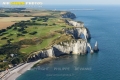 Vue aérienne falaise d'Aval d'Etretat  Seine maritime