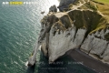 Vue aérienne falaise d'Aval d'Etretat  Seine maritime