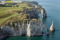 Vue aérienne falaise d'Aval d'Etretat  Seine maritime