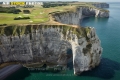 Vue aérienne de la Manneporte falaise d'Etretat