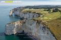 Vue aérienne falaise d'Aval d'Etretat  Seine maritime