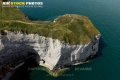 Vue aérienne falaise d'Aval d'Etretat  Seine maritime