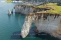 Vue aérienne falaise d'Aval d'Etretat  Seine maritime