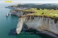 Vue aérienne falaise d'Aval d'Etretat  Seine maritime