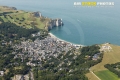 Vue aérienne d'Etretat  Seine maritime 76