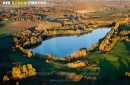 Etang de pêche de Saint-Maurice-Montcouronne vue du ciel