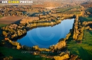 Etang de pêche de Saint-Maurice-Montcouronne vue du ciel