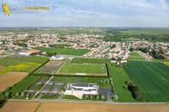 Longeville-sur-Mer seen from the sky in Vendée department