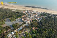 Longeville-sur-Mer from the sky, Pays de la Loire, France