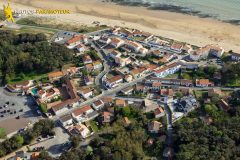 Longeville-sur-Mer from the sky, Pays de la Loire, France