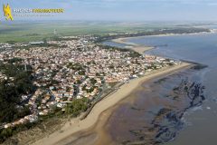 La-Tranche-sur-Mer seen from the sky in  Vendee